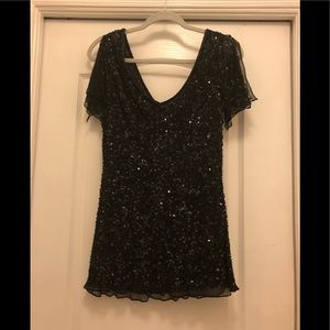 Adrienne Papell sequined evening top